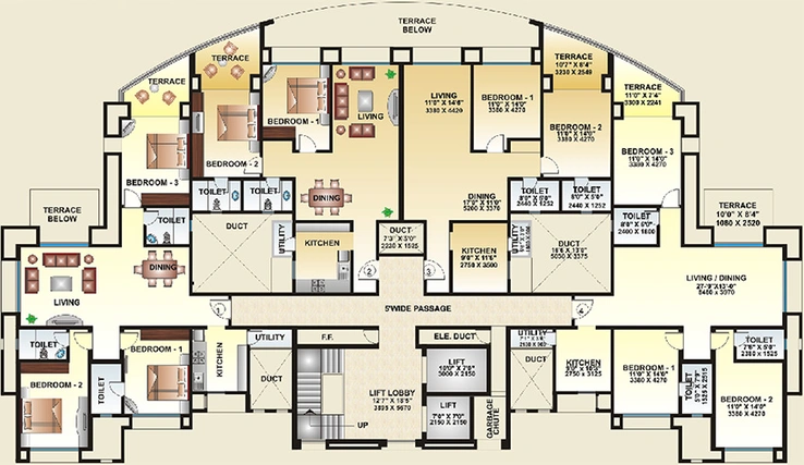 Floor Plan of Kool Homes Solitaire in Kondhwa, Pune - Image 162079